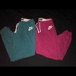 2 Pair of Nike Rally Tight Pants Joggers Large